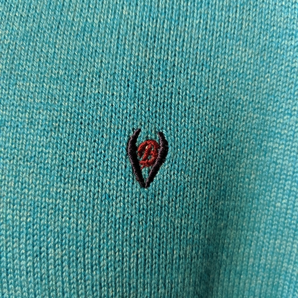 Benetti blue v-neck knit logo sweater - Picture 3 of 9